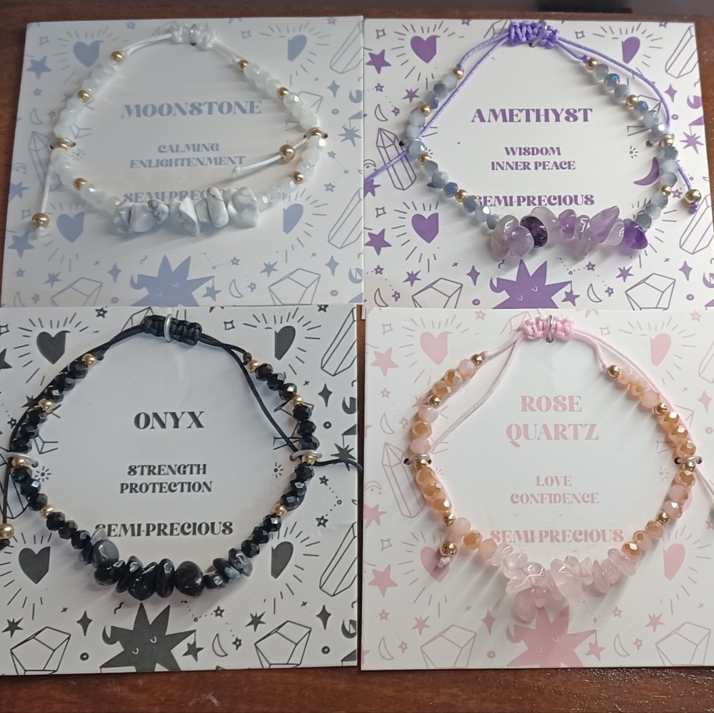 Semi-Precious Gemstone Bracelets, ONE